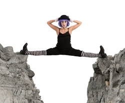 Clown Doing Splits
