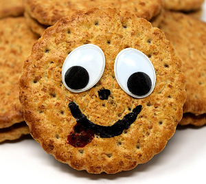 Biscuit With Smiley Face