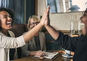 Women High Five
